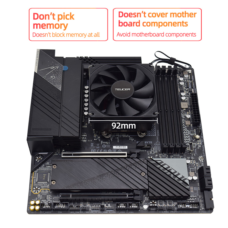 Teucer Height 45mm CPU Cooler  - Air Cooler Cpu ulasan dan harga