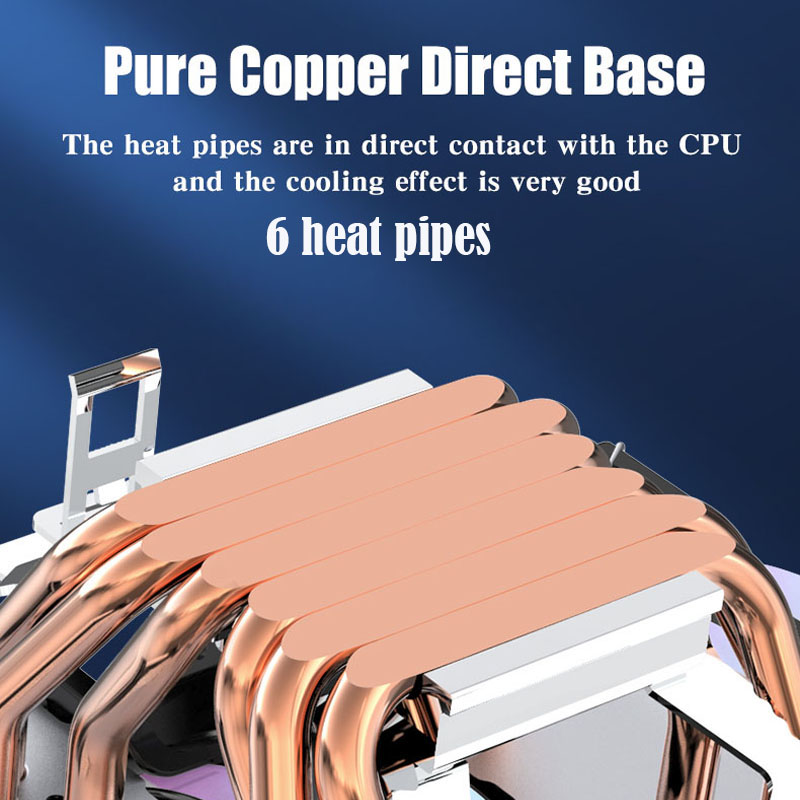 6 Heat Pipe CPU Cooler 4Pin PW - Air Cooler Cpu ulasan dan harga