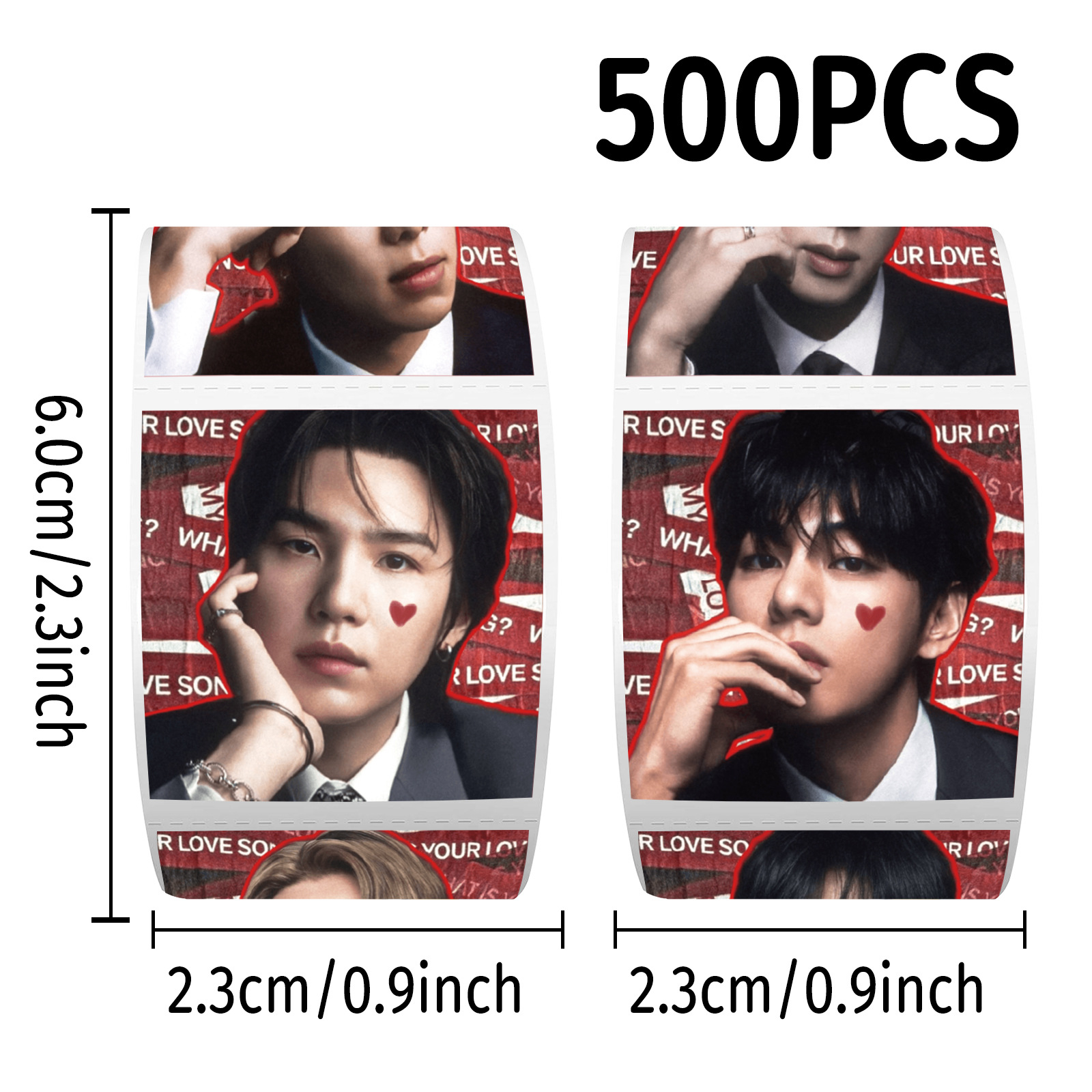 K-pop BTS Roll Stickers 500Pcs - Case Fan ulasan dan harga