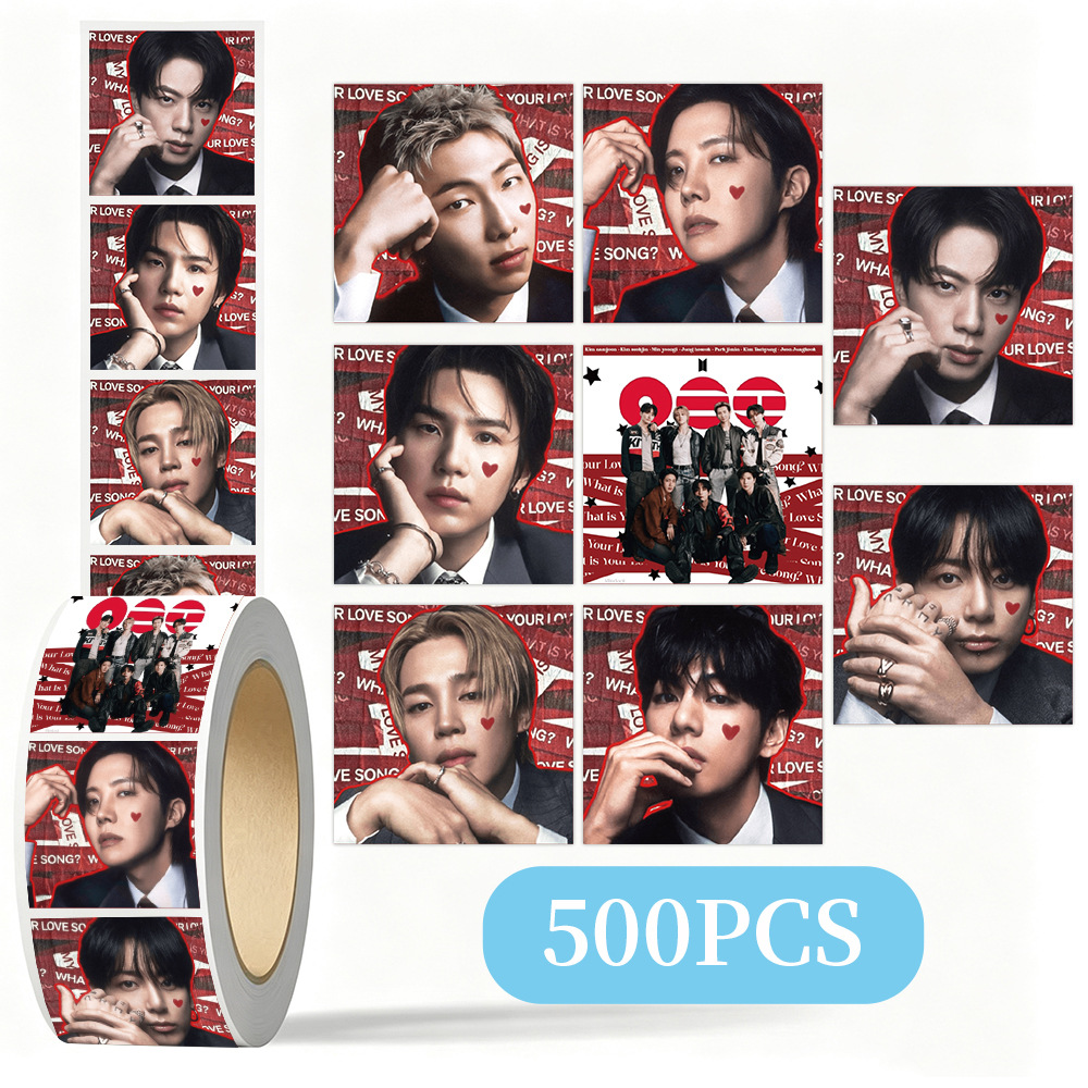 K-pop BTS Roll Stickers 500Pcs - Case Fan ulasan dan harga