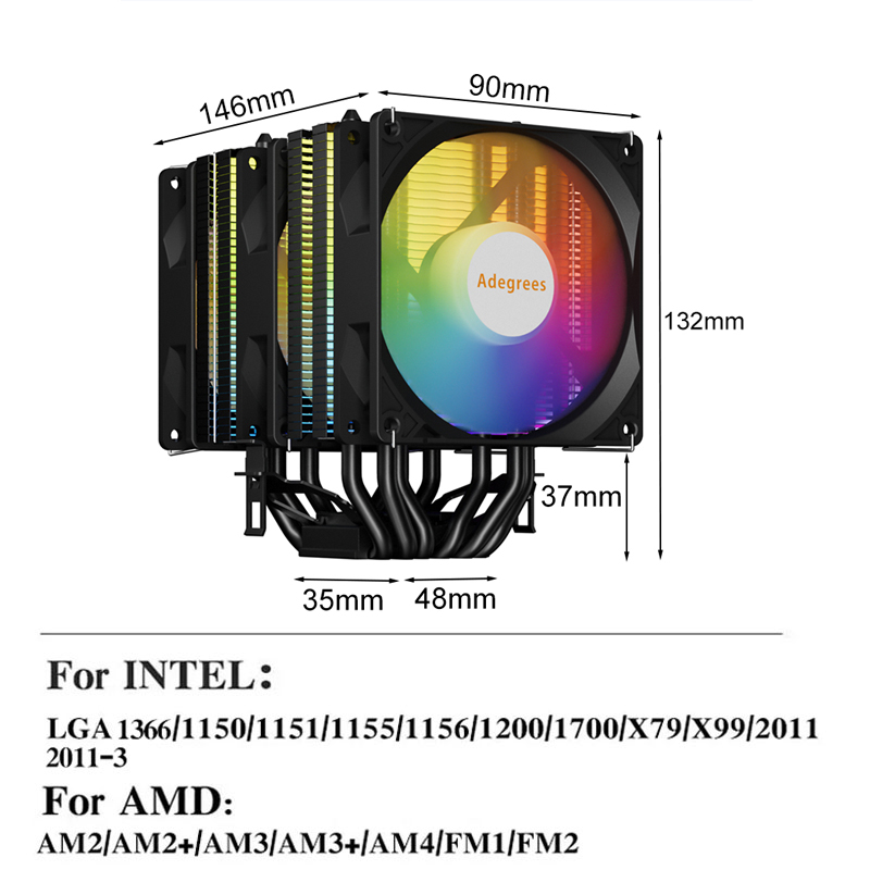 CPU Air Cooler AM4 6 Heat Pipe - Air Cooler Cpu ulasan dan harga